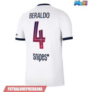 Lacne Muži Futbalové dres Paris Saint-Germain Lucas Beraldo #4 2026-27 Krátky Rukáv - Preč